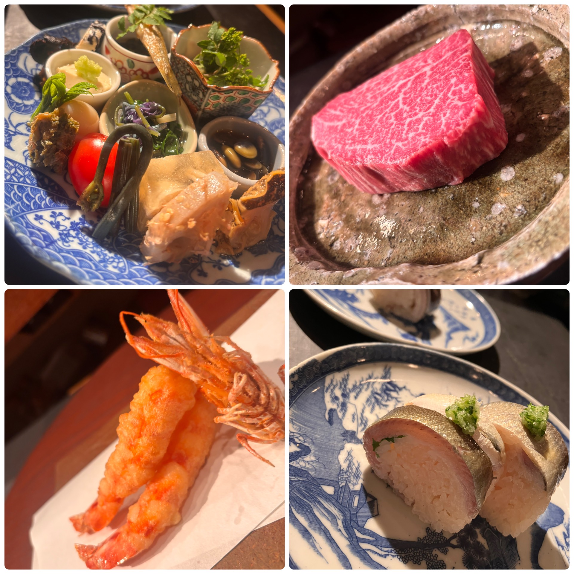 7-Course Seasonal Wagyu Beef & Tempura Kaiseki Dinner