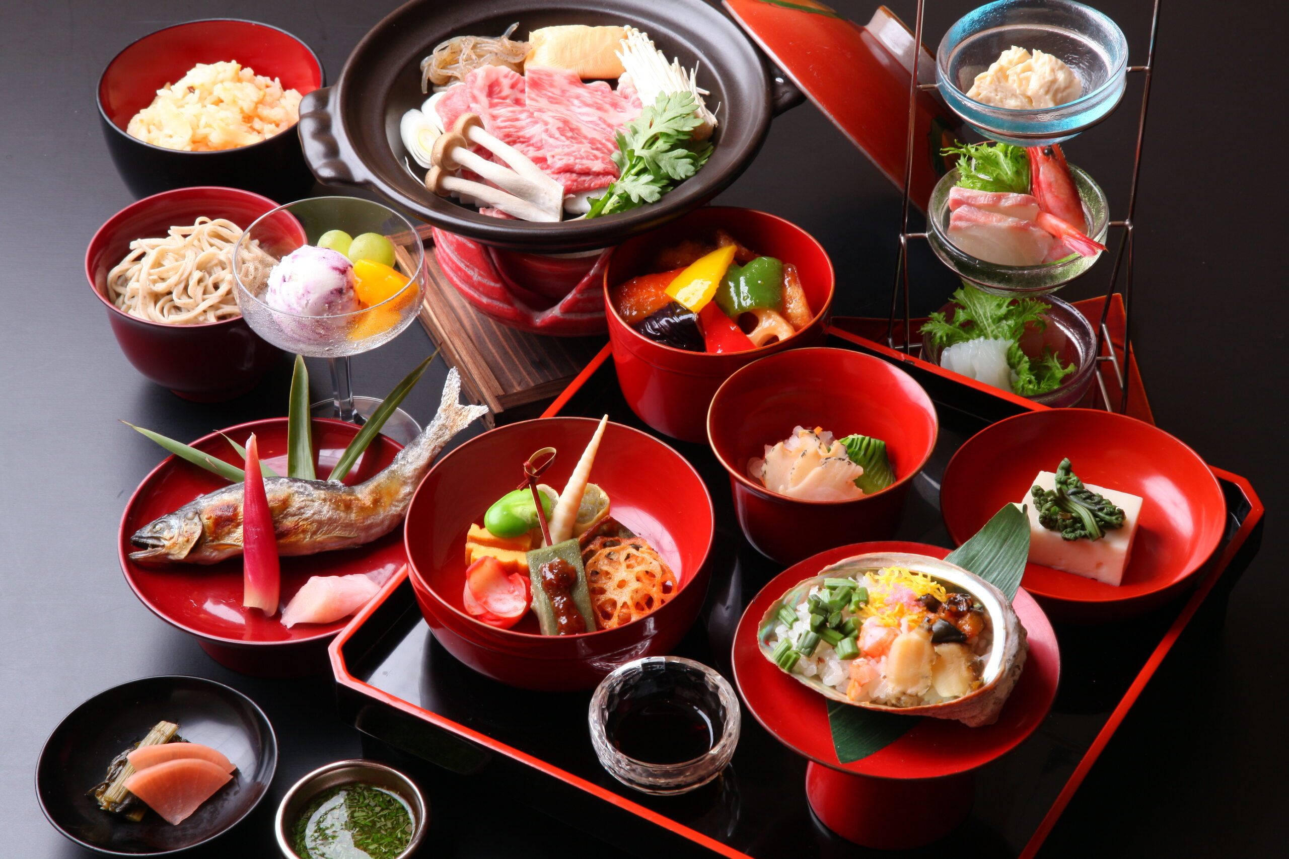 11-Course Hida Wagyu Beef Sukiyaki Kaiseki Dinner with Sushi & Tempura