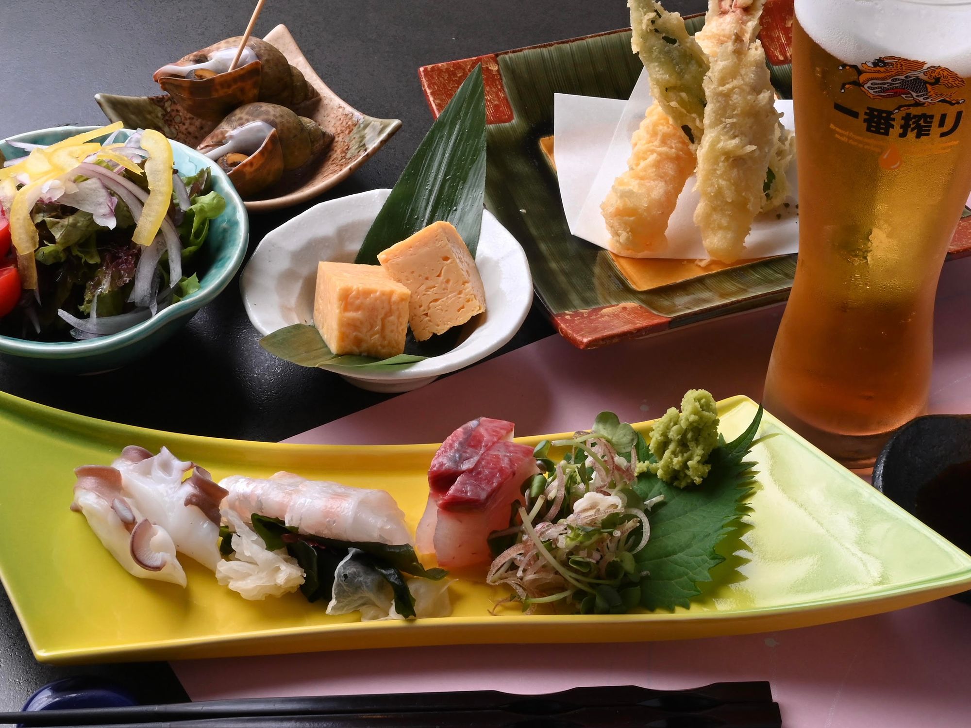 Takayama Kaiseki Course with Seasonal Sashimi, Tempura & Nigiri Sushi