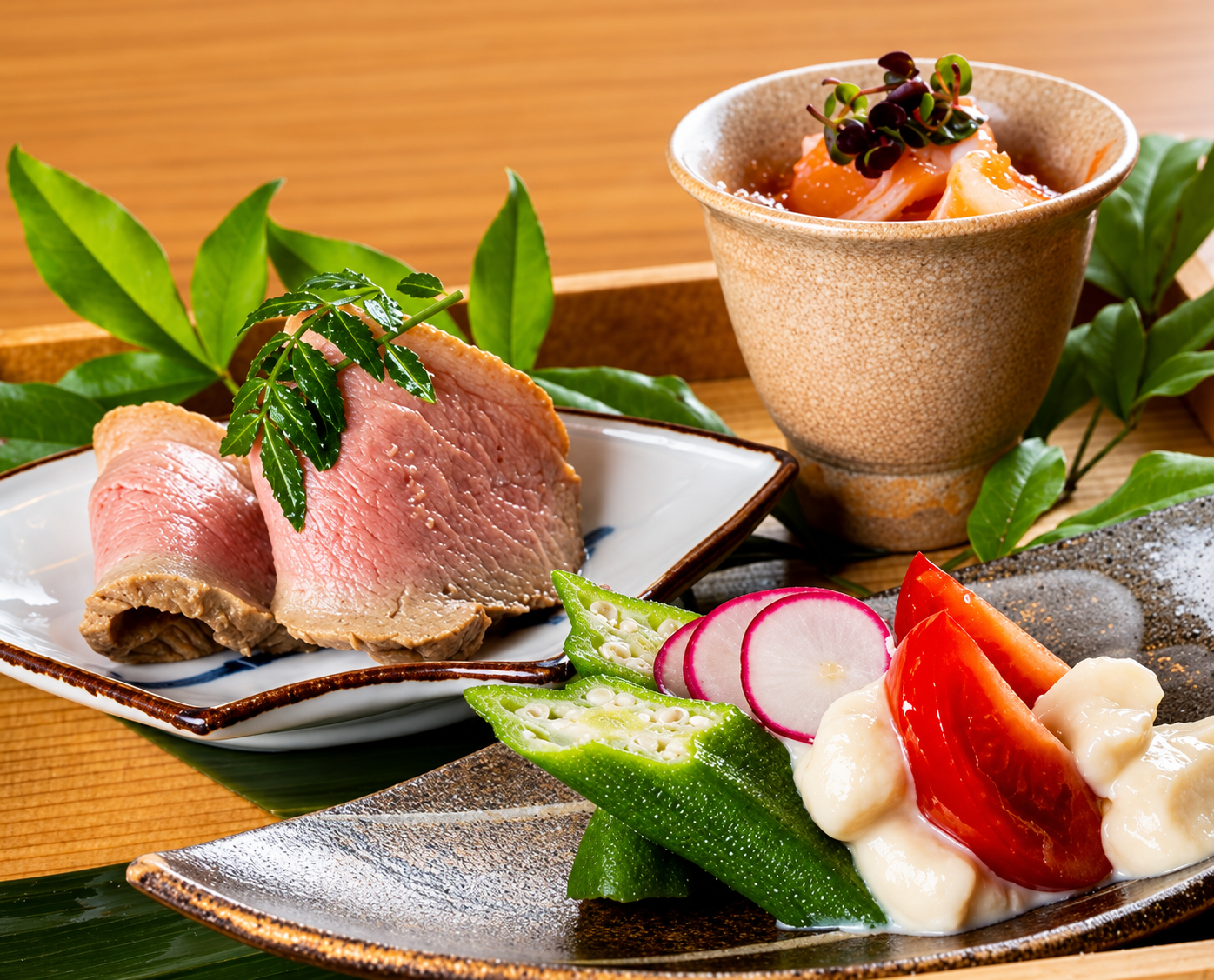 5-Course Kyoto Kaiseki with Omakase Tempura, Sashimi and a Drink of Your Choice