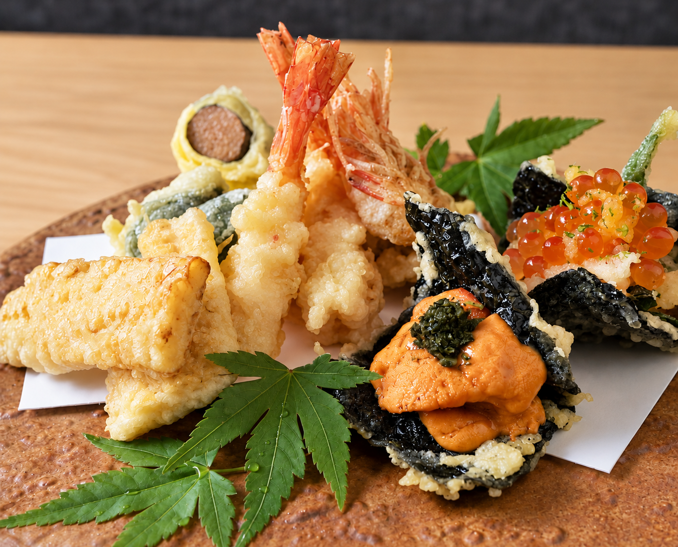 5-Course Kyoto Kaiseki with Omakase Tempura, Sashimi and a Drink of Your Choice